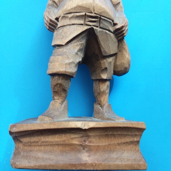 Vtg Hand Carved Wood Figures Don Quixote & Sancho Panza Charachter Books Spain - Picture 10 of 13